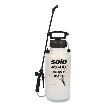 Solo 450 Pro Series Heavy-Duty Handheld Sprayer, 2.25 gal, 48" Hose, 28" Wand, Translucent White/Black 456-HD